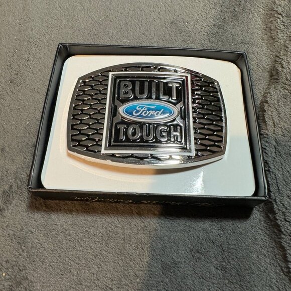 Ford Belt Buckle Built Tough Spec Cast Authentic Officially Licensed Collectible - Picture 1 of 13